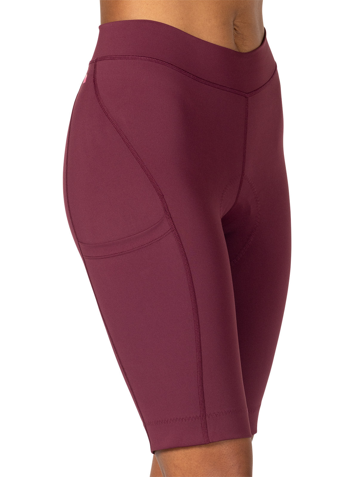 Terry Bike Bermuda Short in color || Mauve Wine