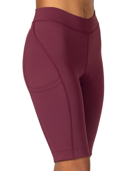 Terry Bike Bermuda Short in color || Mauve Wine
