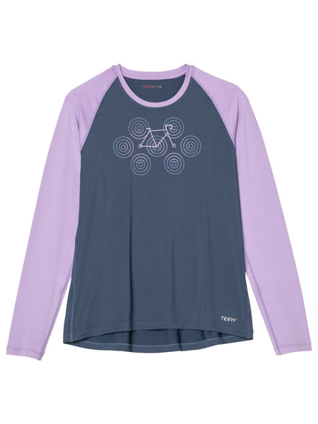 Terry Tech Tee Flow Long Sleeve in color || Vintage Indigo Optibike