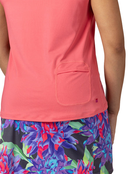 Terry Tech Tee Flow Short Sleeve in color || Coral | Shadow