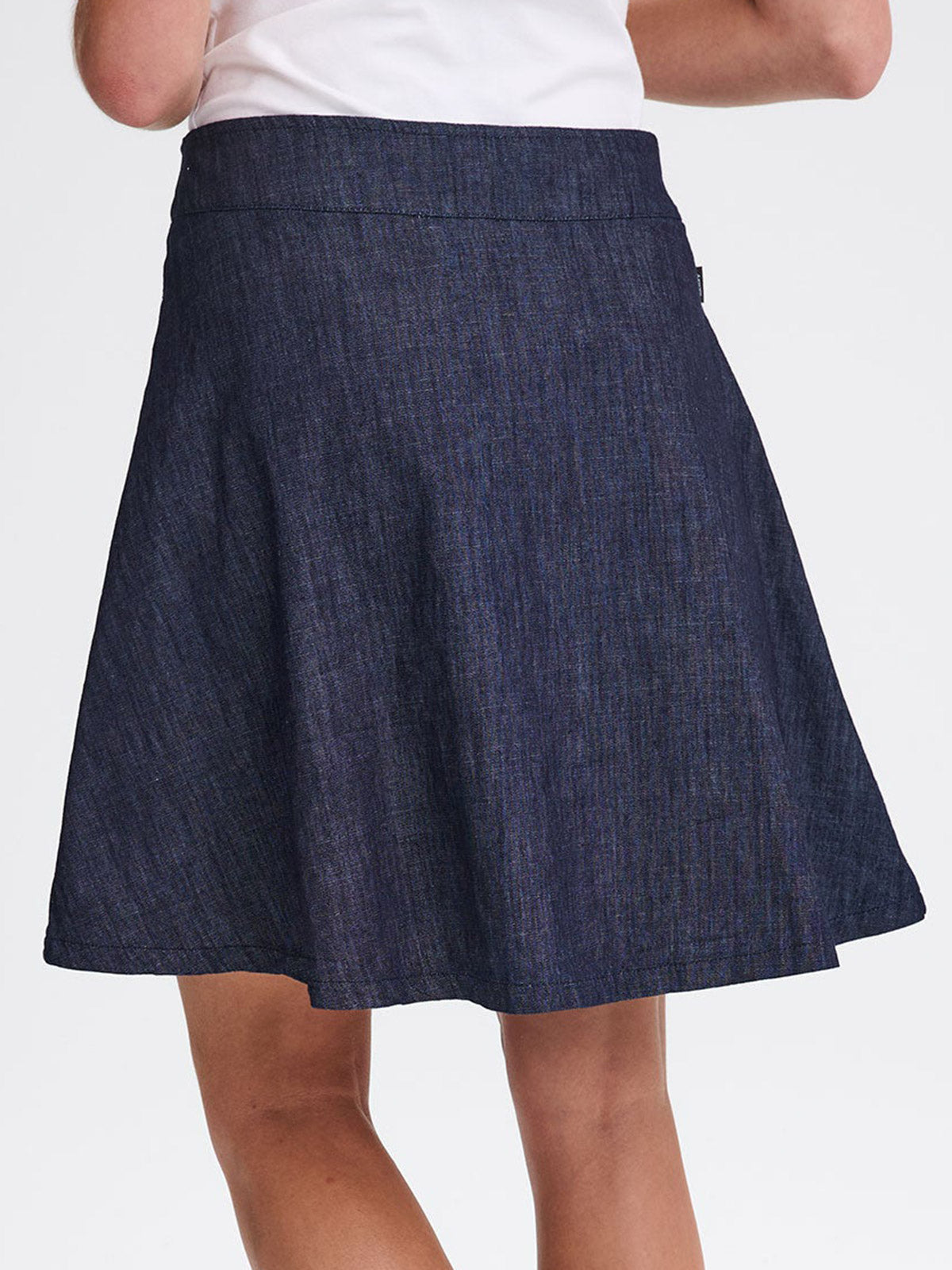 Message Factory Marilyn Jean Skirt in color || Blue Denim