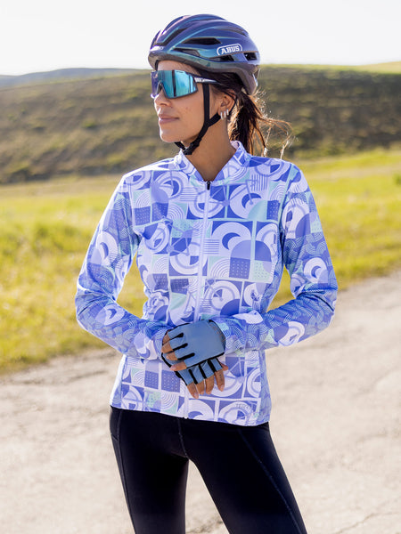 Terry Strada Bike Jersey in color || Bauhaus | White
