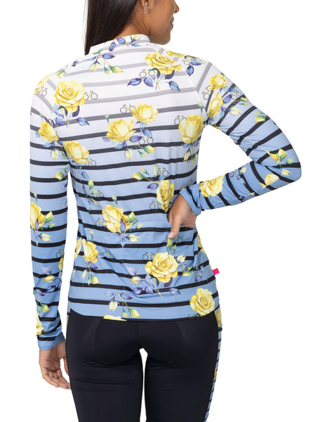 Terry Soleil Long Sleeve Bike Jersey in color || French Stripe