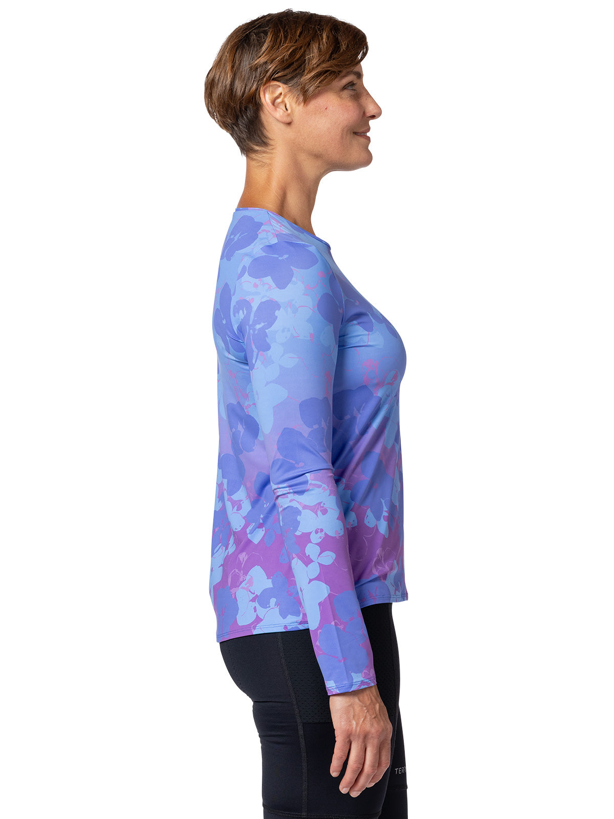 Terry Soleil Free Flow Long Sleeve Multi Sport Top in color || Lavender Shimmer