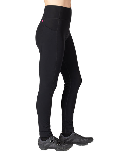 Terry Thermal Hi-Rise Bike Tight in color || Black