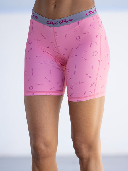Club Ride Drift Padded Bike Liner in color || Wild Orchid Barb