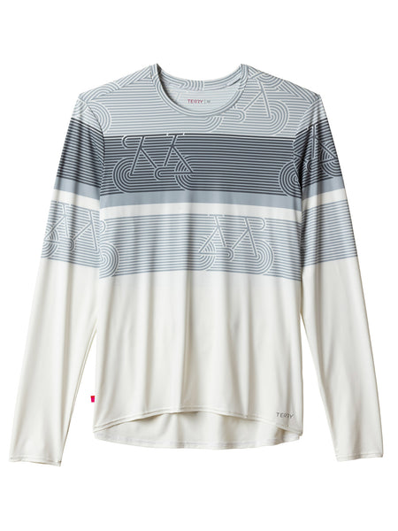Terry Men's Soleil Long Sleeve (SolMate) Bike Top in color || Zoom white