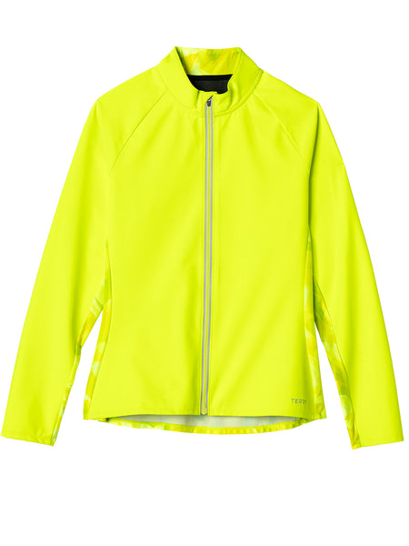 Terry Hybrid Bike Jacket in color || Chartreuse