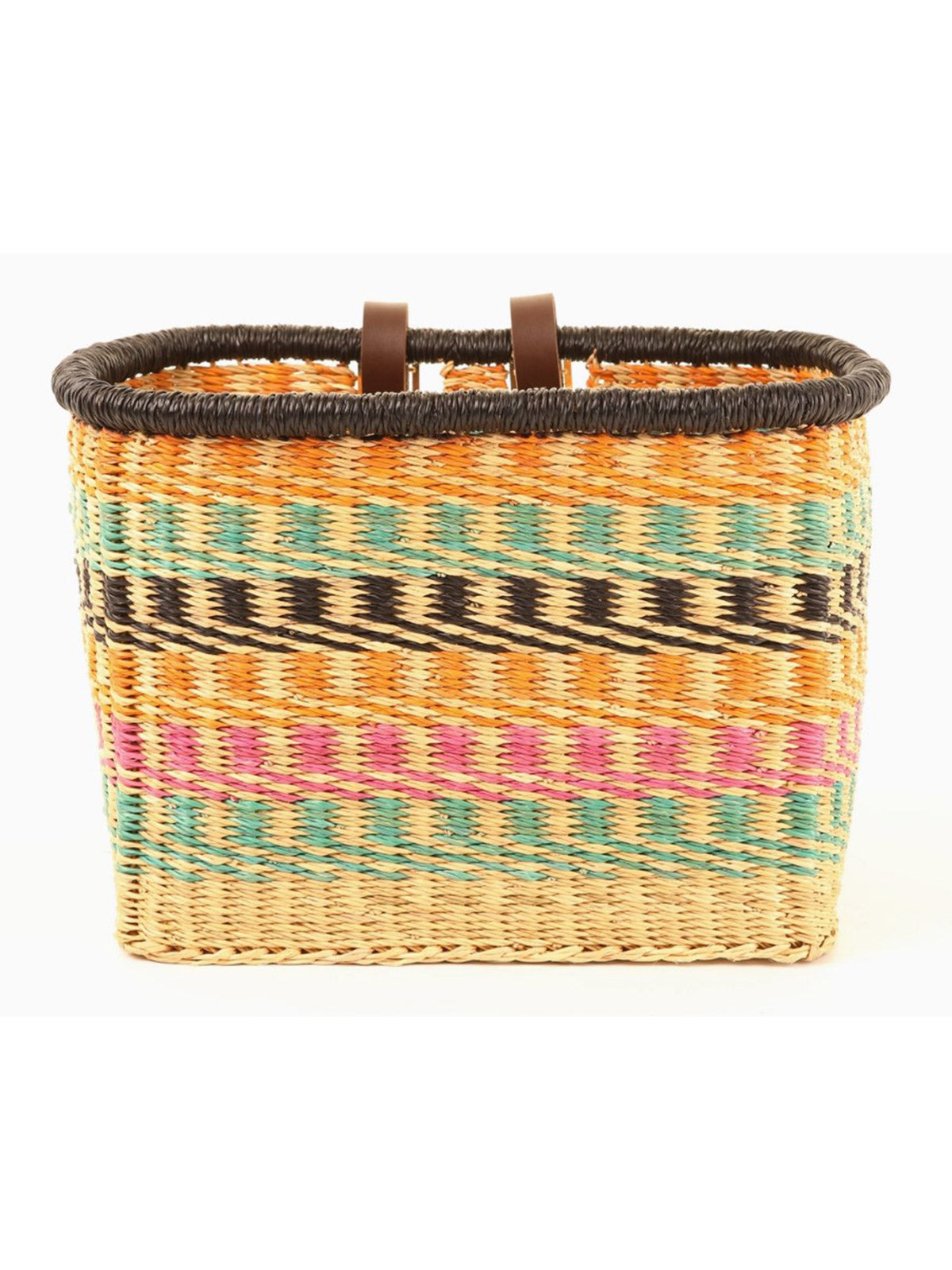 The Basket Room Handcrafted Bicycle Basket in Ashanti Colorway