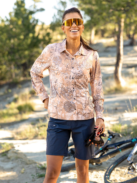 Terry Vista Unpadded Bike Short in color || Black Iris