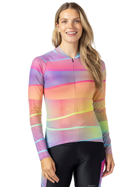 Terry Soleil Long Sleeve Bike Jersey in color || Zoombre