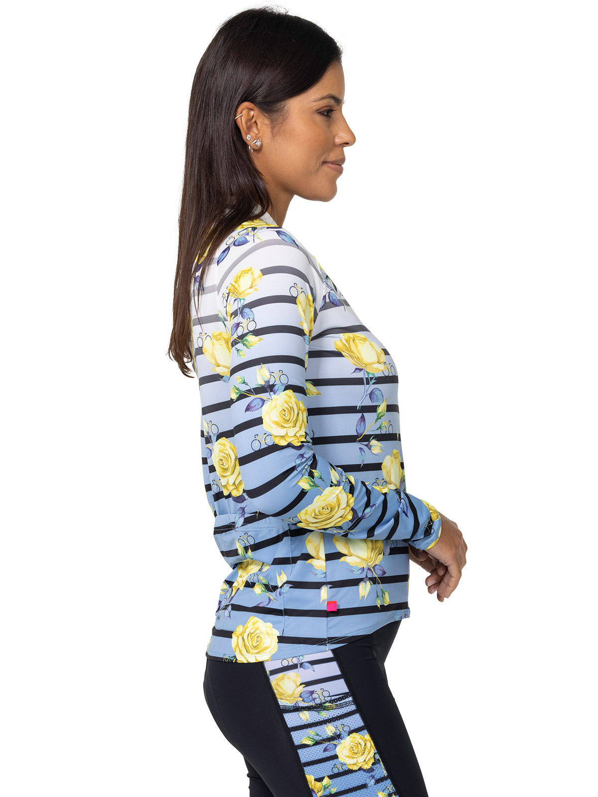 Terry Soleil Long Sleeve Bike Jersey in color || French Stripe