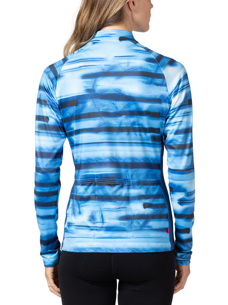 Terry Thermal Full Zip Bike Jersey in color || Blur