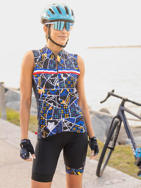 Terry Signature Sleeveless Bike Jersey in color || French Mosaic