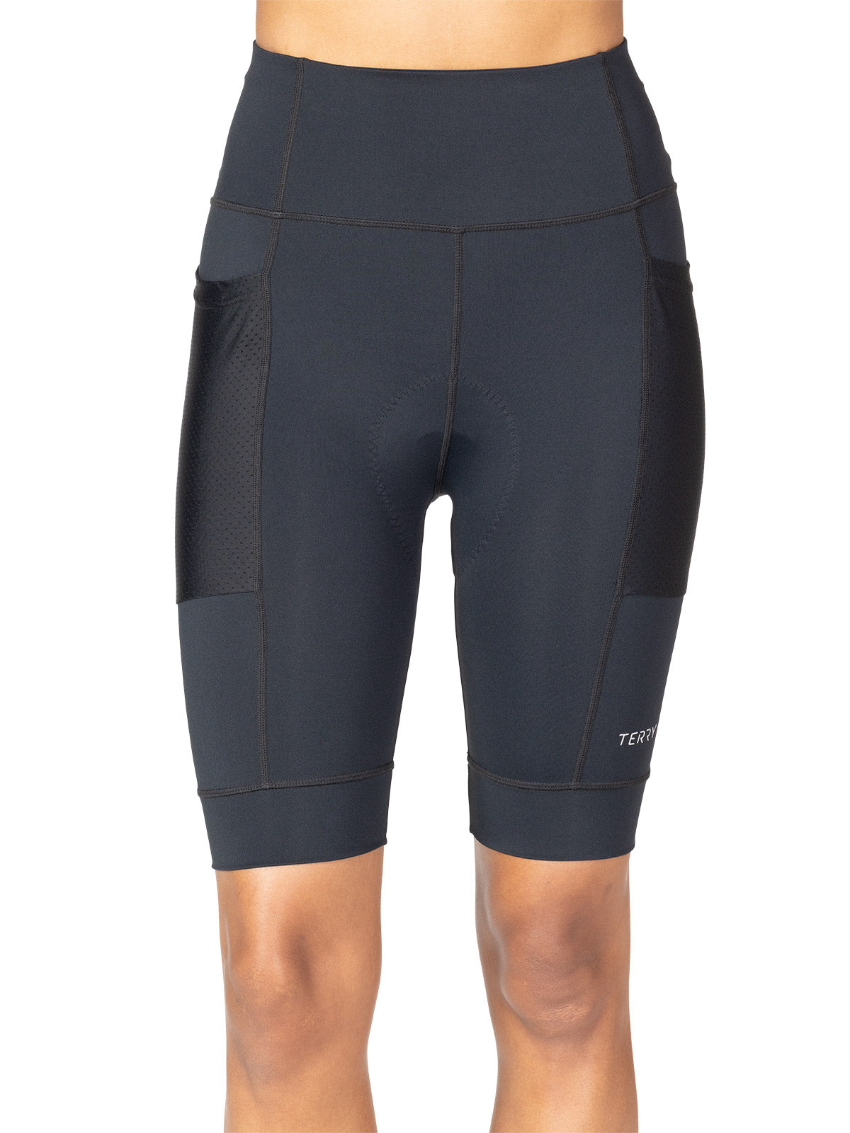 Terry Hi Rise Holster Bike Short in color || Black