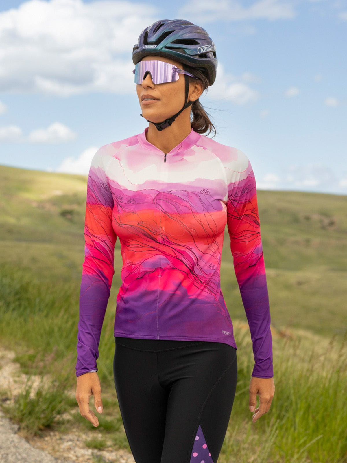 Terry Soleil Long Sleeve Bike Jersey in color || Lavandarelle