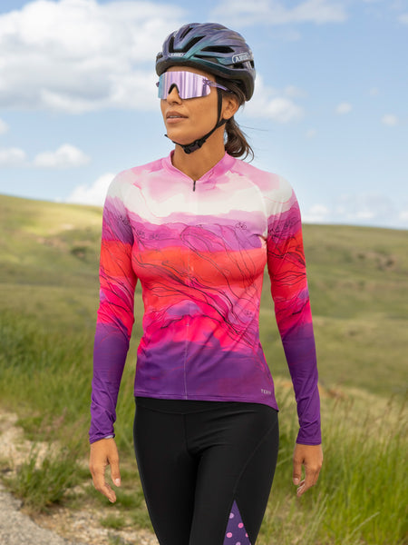 Terry Soleil Long Sleeve Bike Jersey in color || Lavandarelle