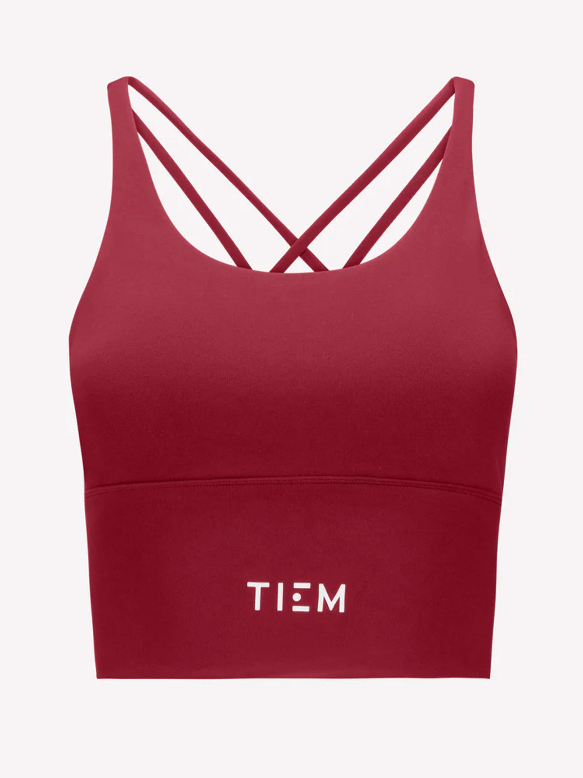 Tiem Athletic Strappy TM Sports Bra in Merlot Colorway