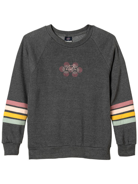 Terry Racer Crewneck Sweatshirt in color || Charcoal