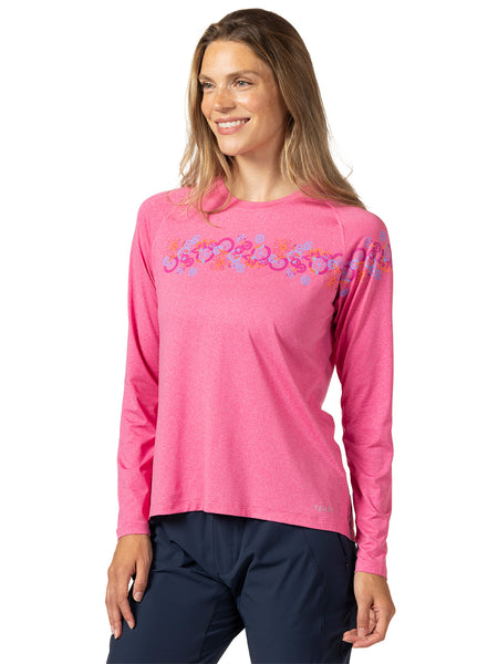 Terry Tech Tee Flow Long Sleeve in color || Pink Heather | Symphony