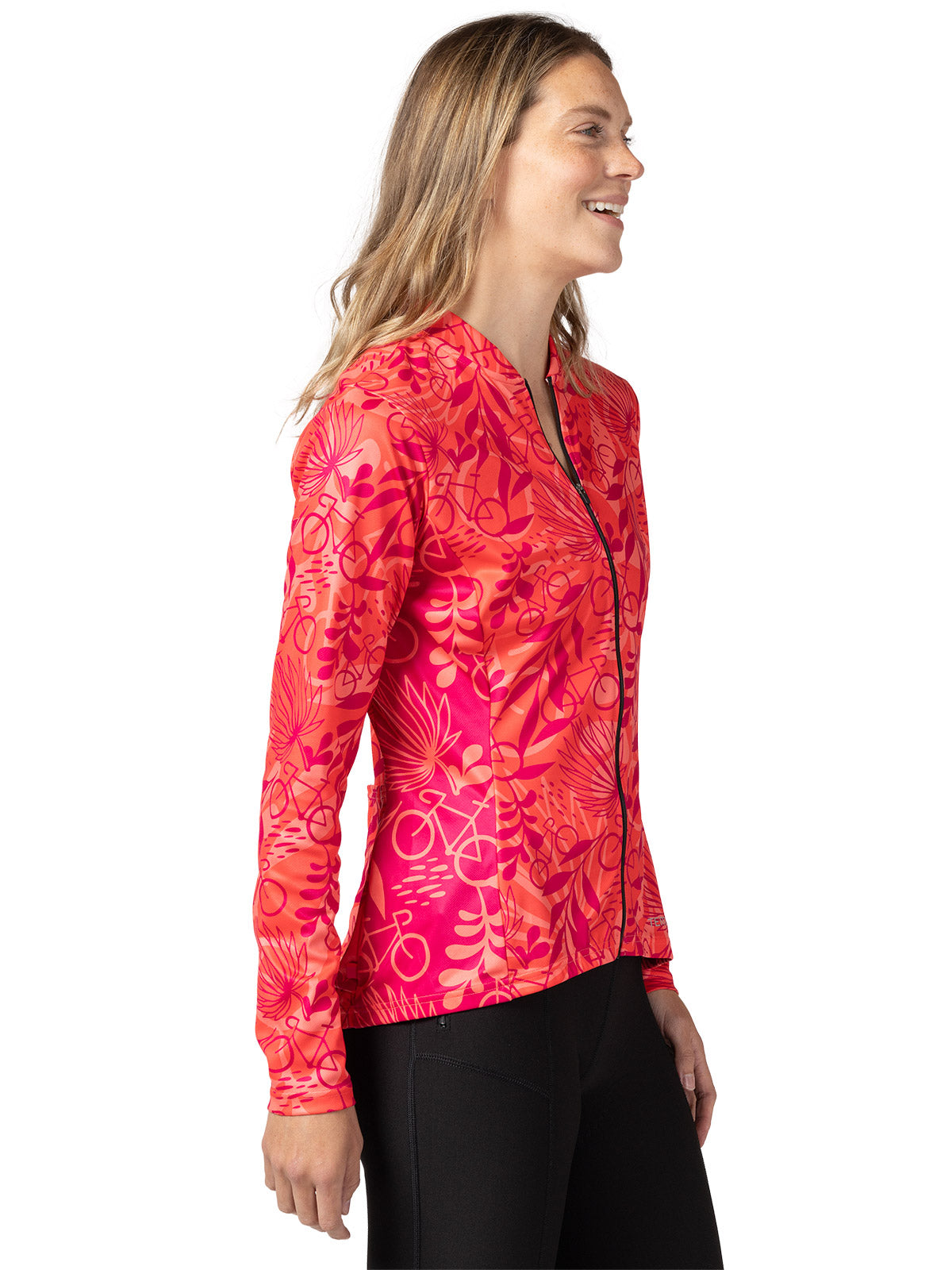 Terry Strada Bike Jersey in color || Palmetto Rose