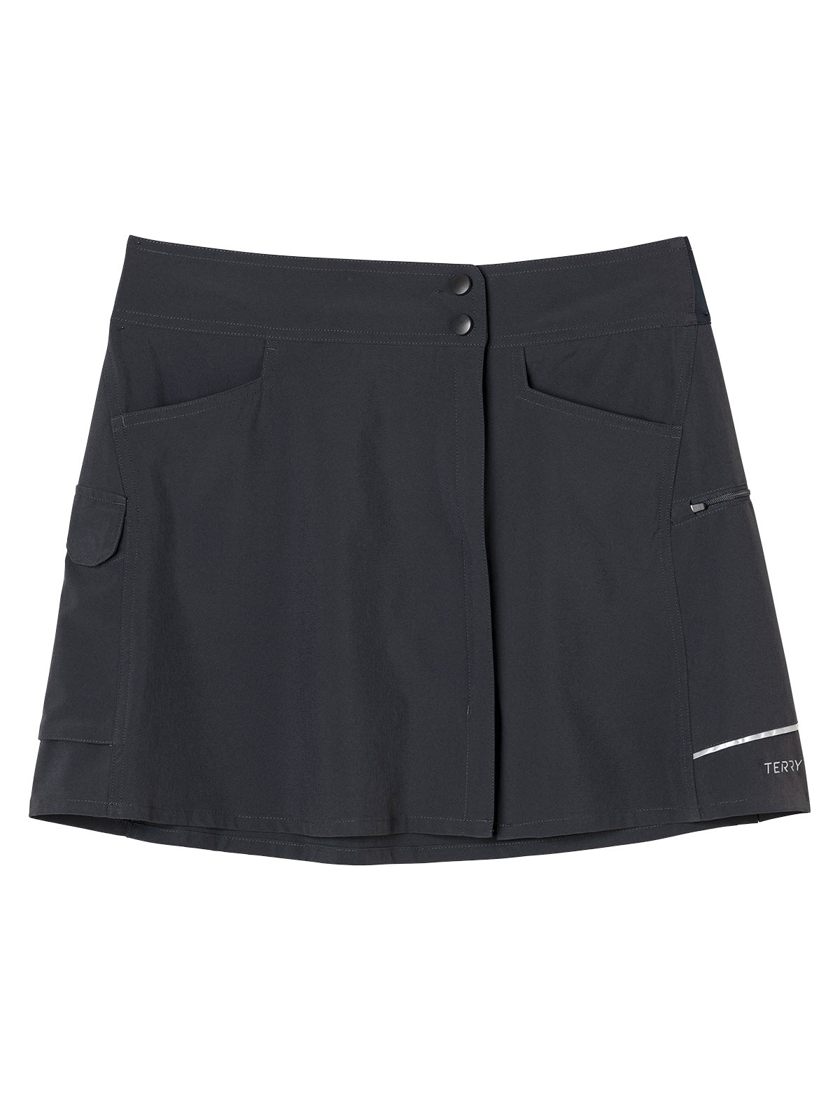 Terry Metro Bike Skort in Ebony Colorway