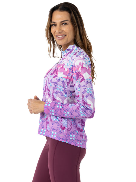 Terry Sunblocker Bike Jersey Plus in color || Lavender Mosaic