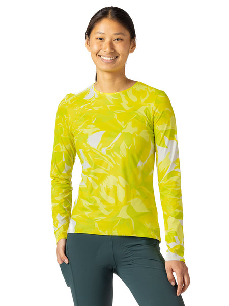 Terry Soleil Long Sleeve Bike Top in color || Chartreuse