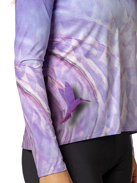 Terry Soleil Flow Long Sleeve Bike Top in color || Hummingbird Plum