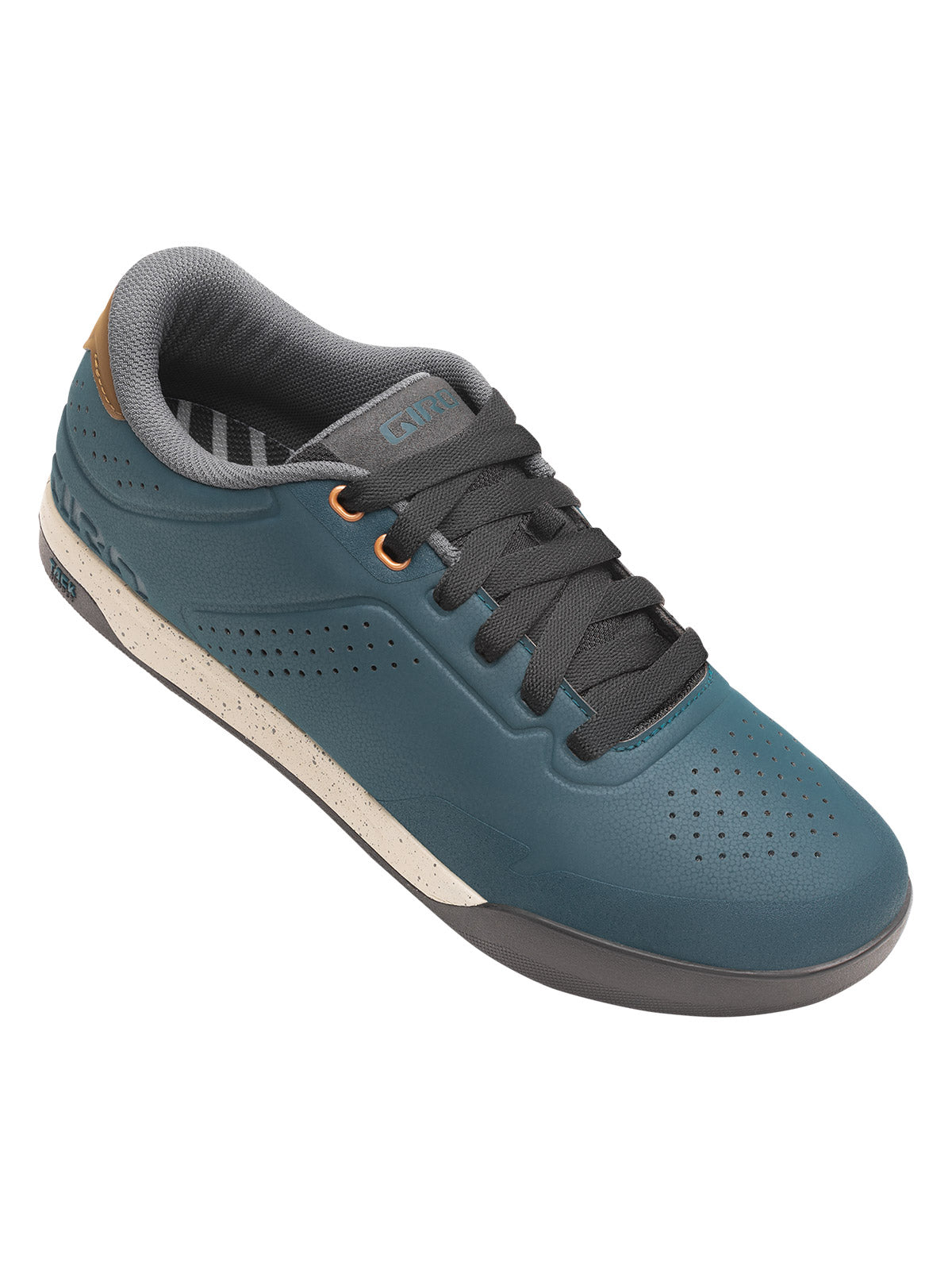 Giro Latch Flat Pedal Bike Shoes in color || Harbor Blue|Sandstone