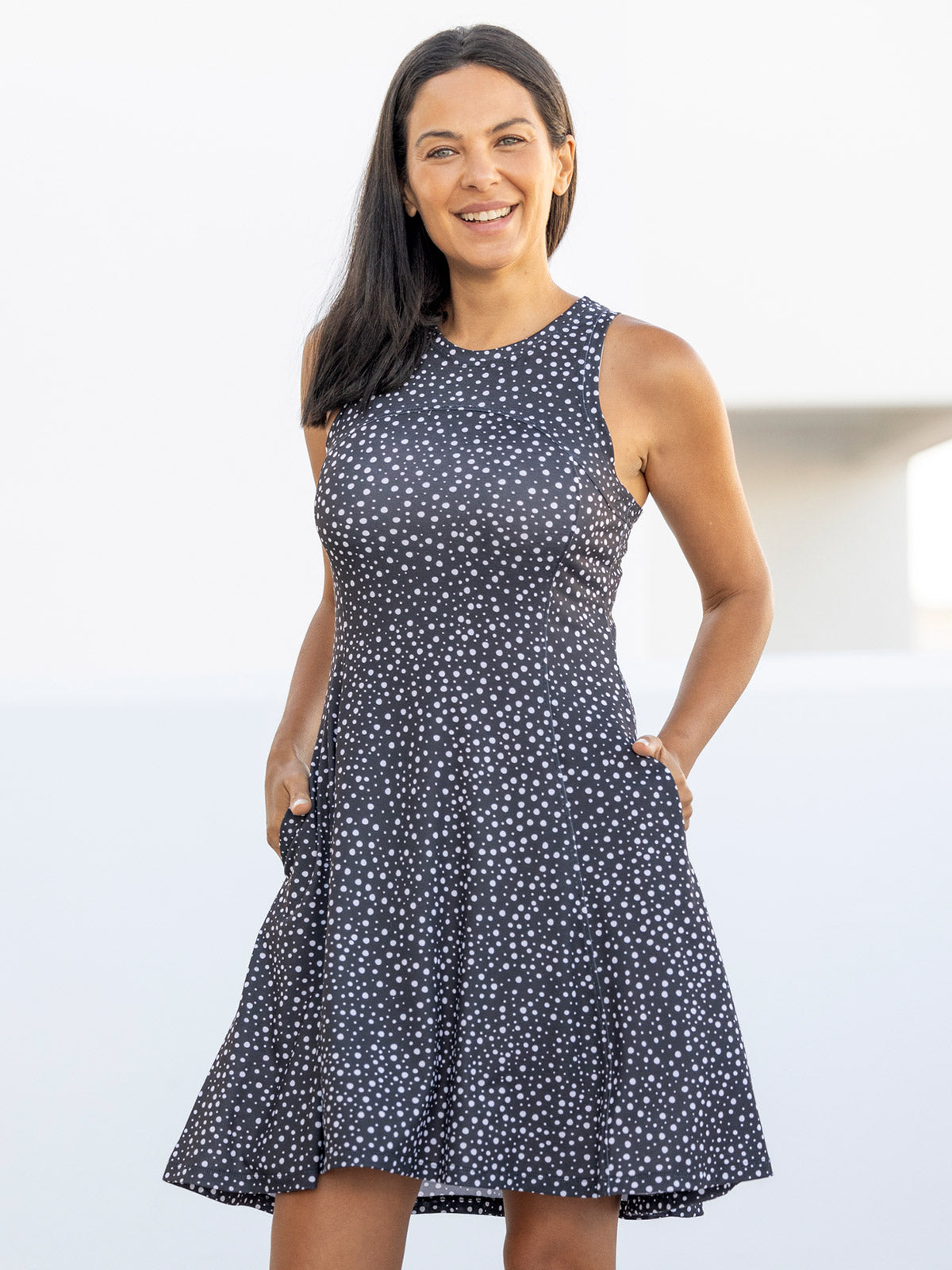 Krimson Klover Kenzie Dress in Black Dots Colorway