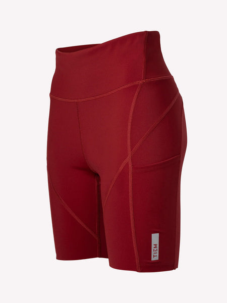 Tiem Athletic Aero Lite II Unpadded Bike Short in color || Merlot