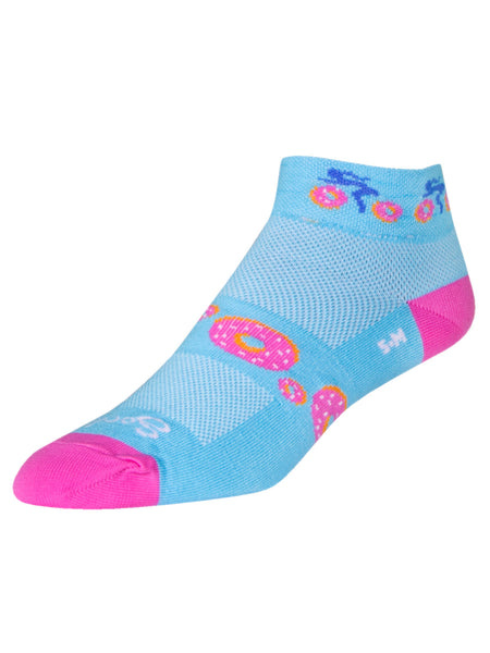 SockGuy Flat Knit 1 Cycling Socks in color || Donut Ride