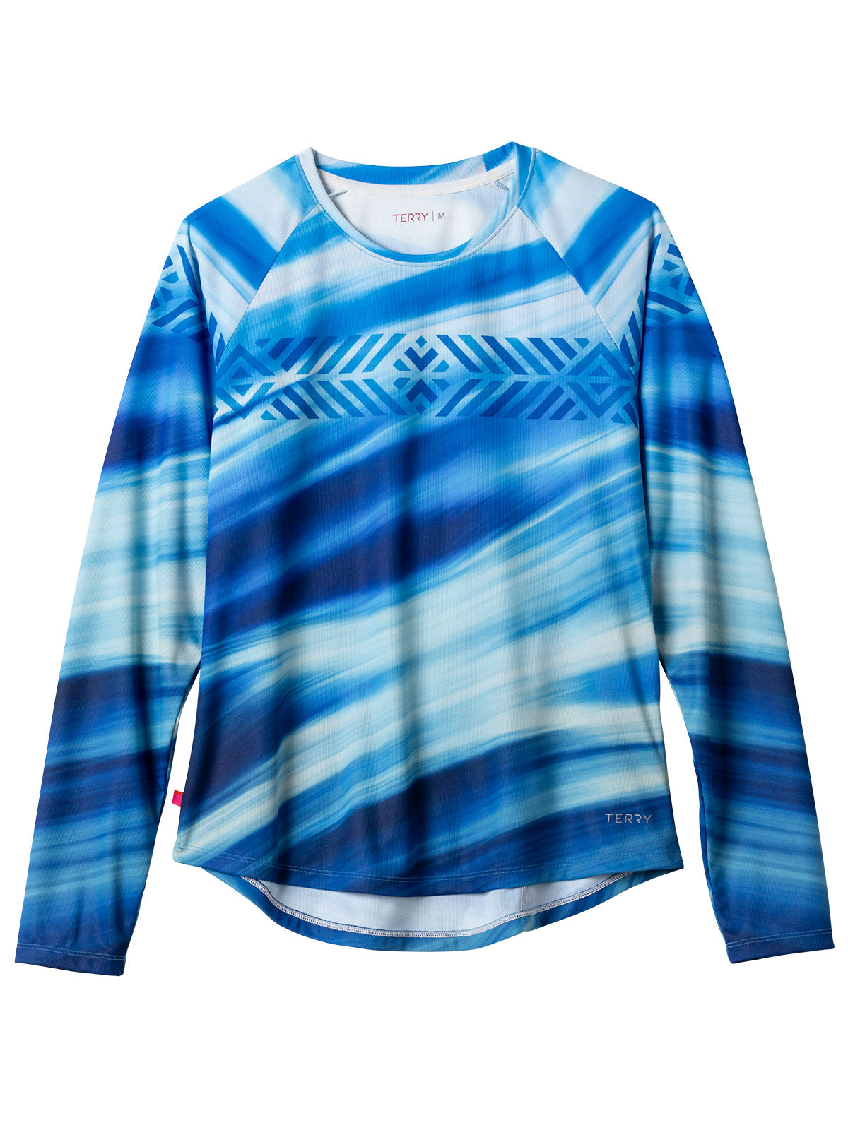 Terry Vista Long Sleeve Cycling Top in Blue Ridge Colorway