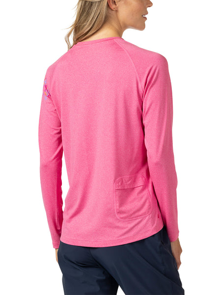 Terry Tech Tee Flow Long Sleeve in color || Pink Heather | Symphony