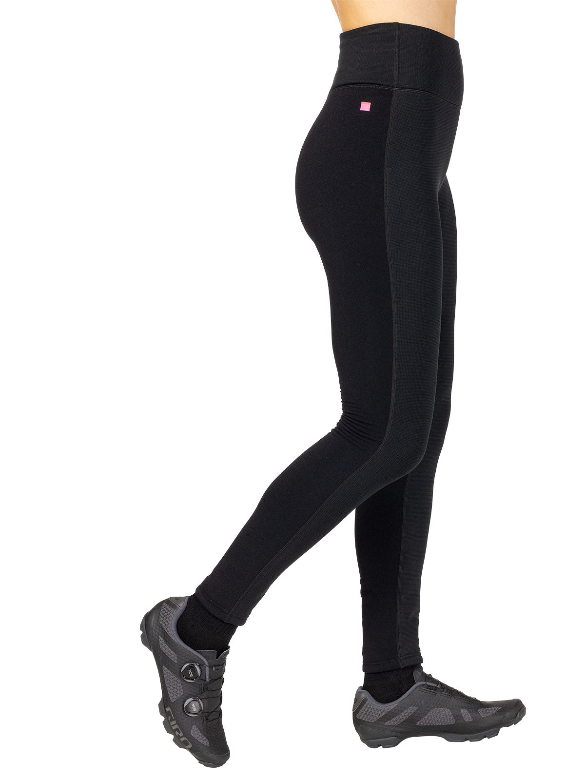 Terry Padless Winter Bike Tight in Black Colorway