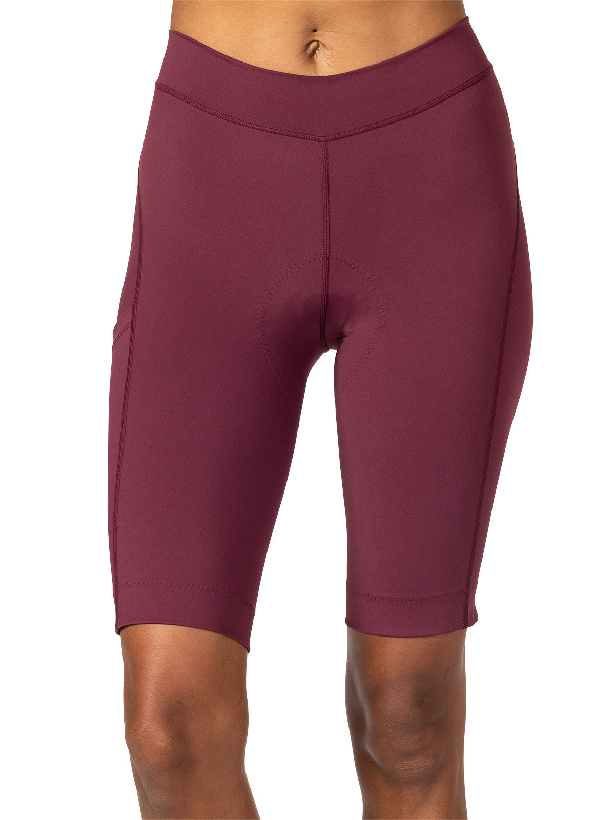 Terry Bike Bermuda Short in color || Mauve Wine