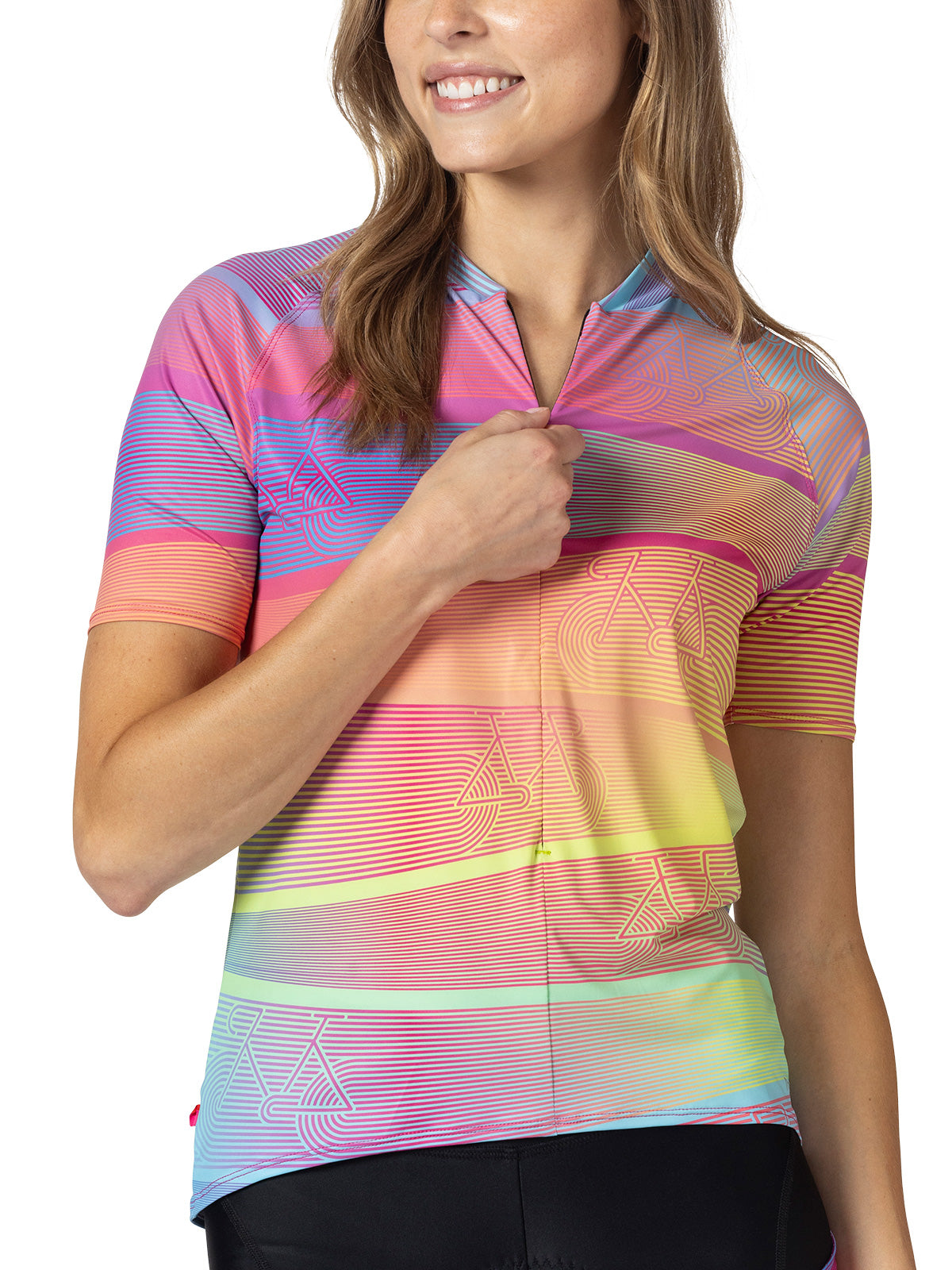 Terry Soleil Short Sleeve Bike Jersey in color || Zoombre