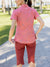 Club Ride Bandara Bike Top in Mineral Red Barb Colorway