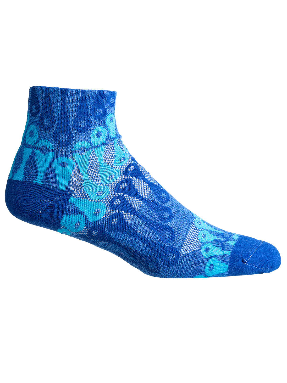 Terry Air Stream Socks in Blue Links Colorway