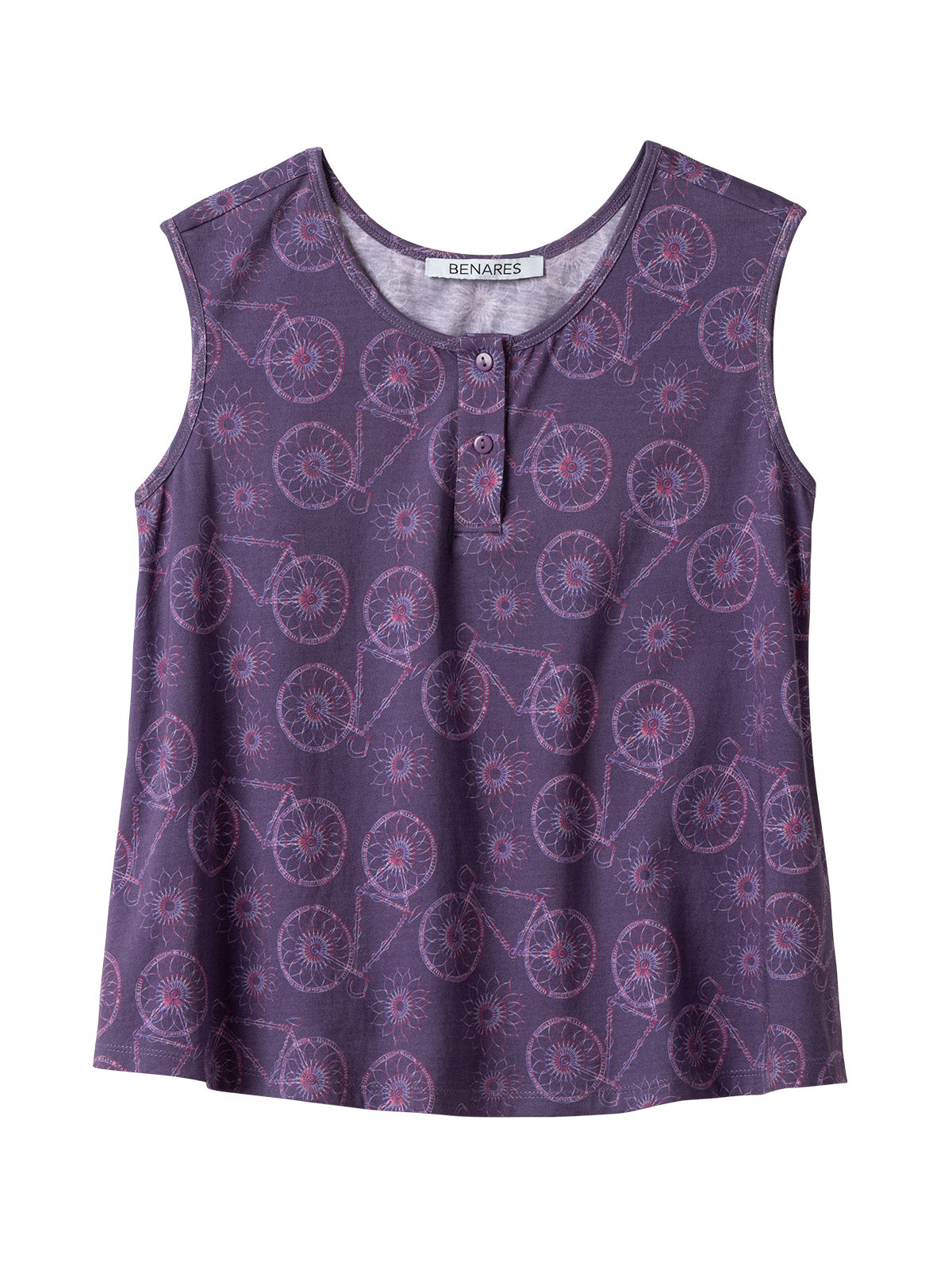 Benares PJ Scoop Tank in Plum Colorway