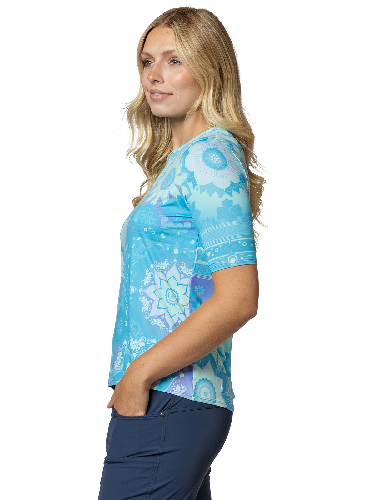 Terry Soleil Flow Short Sleeve Bike Top in color || Boho Block