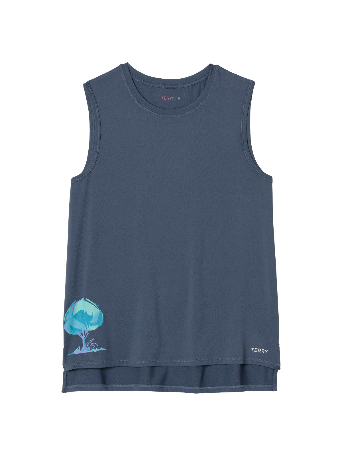 Terry Tech Tee Tank in color || Vintage Indigo Tree of Life