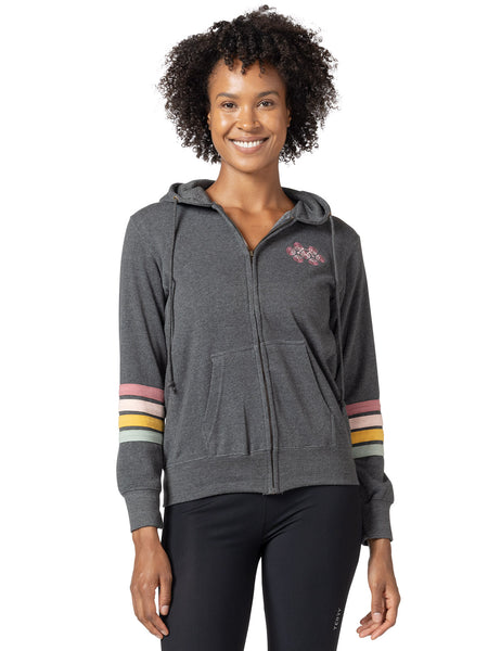 Terry Racer Hooded Sweatshirt in color || Charcoal