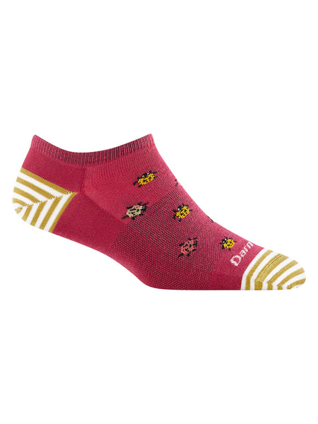 Darn Tough Lady Luck No Show Socks in color || Cranberry