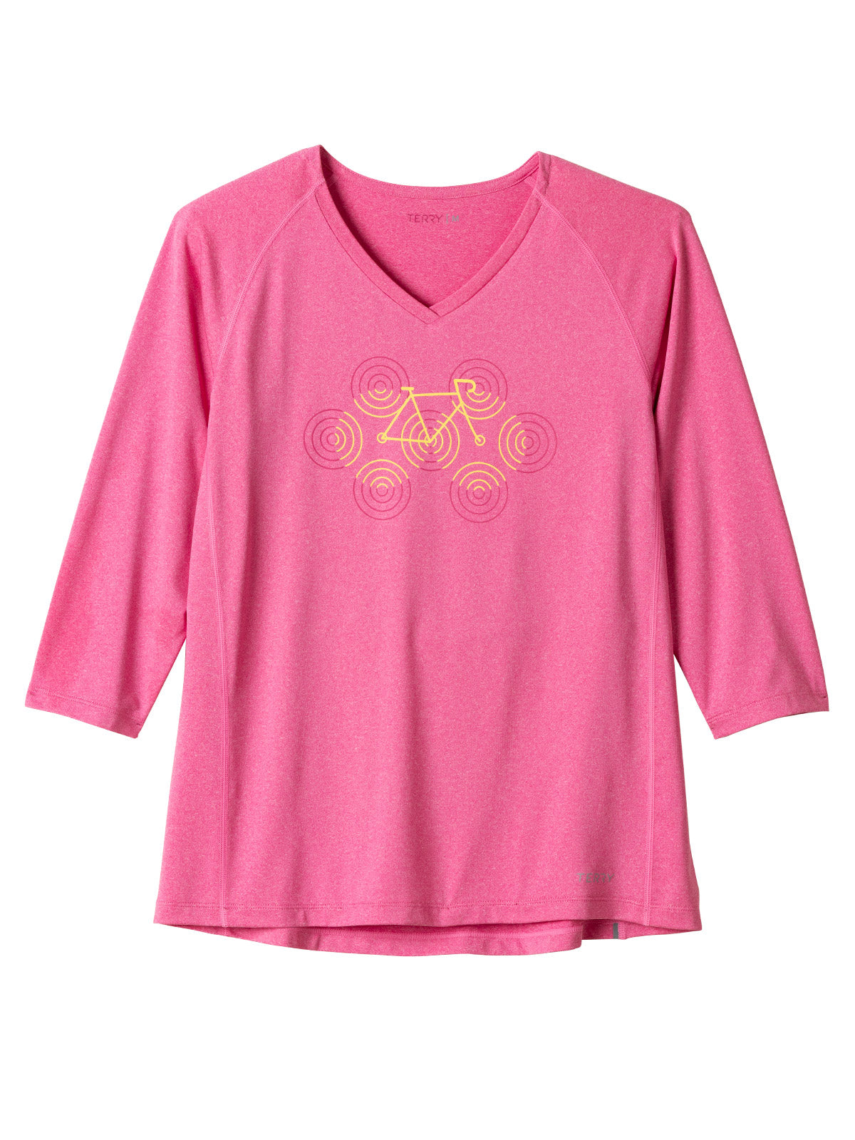 Terry Rover 3/4 Sleeve Top in color || Pink Heather | Optibike