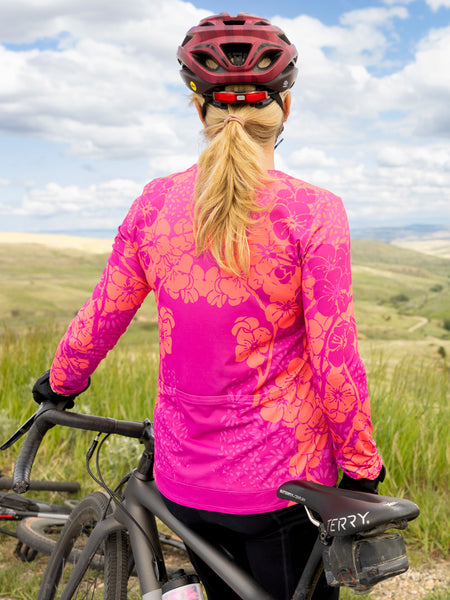Terry Soleil Flow Long Sleeve Bike Top in color || Lokelani Rose