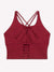 Tiem Athletic Strappy TM Sports Bra in Merlot Colorway