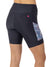 Terry Soleil Bike Short in Charcoal | Newsprint Colorway