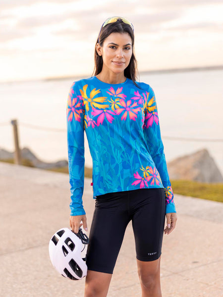 Terry Soleil Long Sleeve Bike Top in color || Catalan